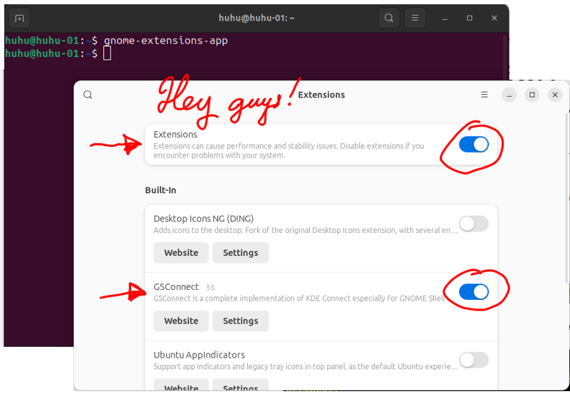 Gnome extensions on Ubuntu